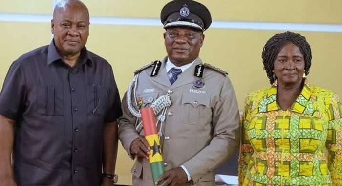 President Mahama tasked the New IGP to root out corruption from the Police Service